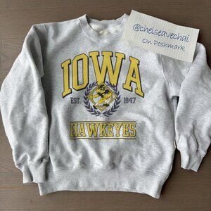 Vintage Iowa Hawkeyes Football Fan Sweatshirt, 1847 University of Iowa Shirt Tee